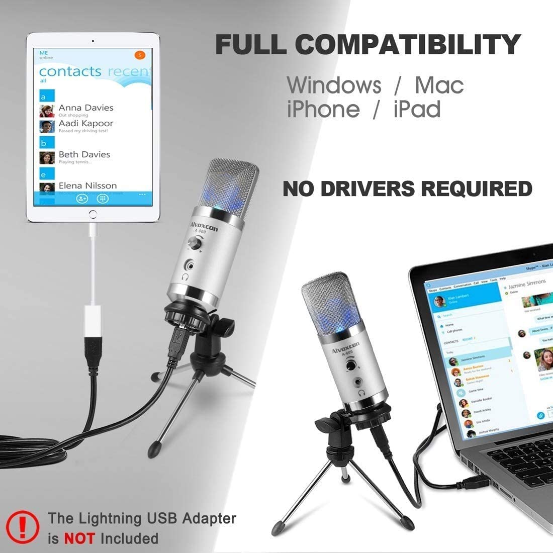 Computer Microphone for YouTube, Livestream - Alvoxcon