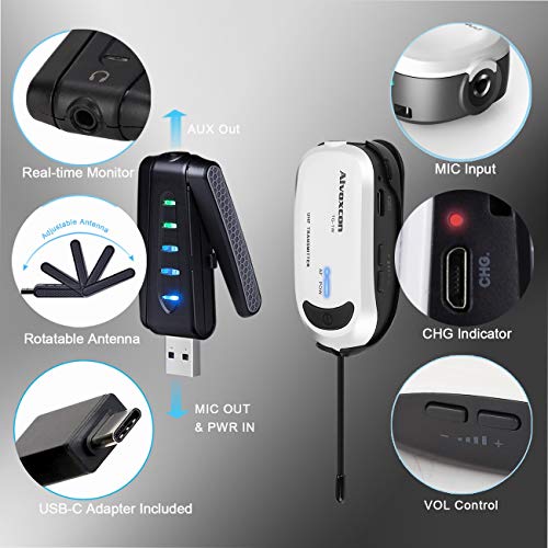 USB Wireless Microphone for Teaching, Zoom Meeting | Alvoxcon