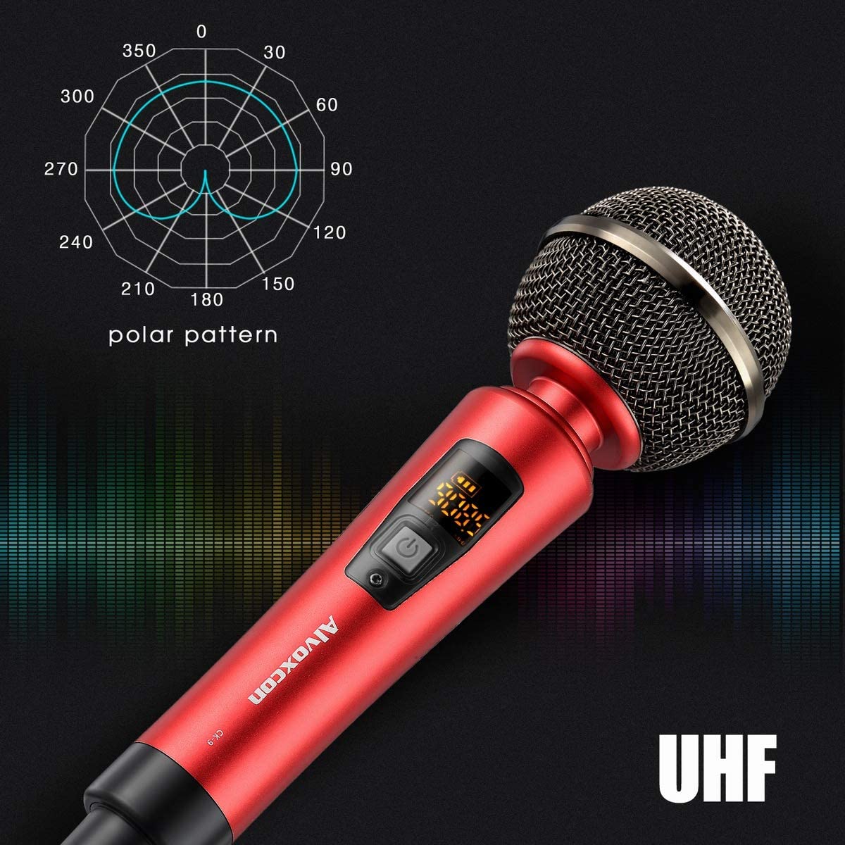 Dual Handheld Wireless Mic System Rechargeable transmitter